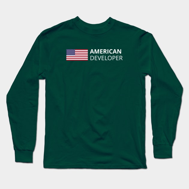 American Developer Long Sleeve T-Shirt by codewearIO